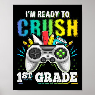 Póster Estoy listo para aplastar el video de primer grado