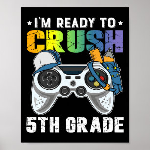 Póster Estoy listo para aplastar el videojuego de quinto