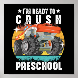 Póster Estoy Listo Para Aplastar La Escuela Preescolar De