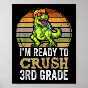 Póster Estoy listo para aplastar la ropa de dinosaurios d