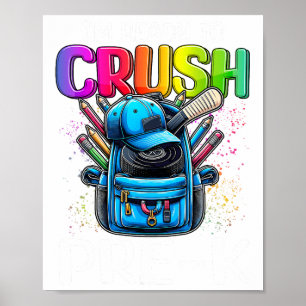 Póster Estoy listo para aplastar Pre-k Hockey Ck para ir 