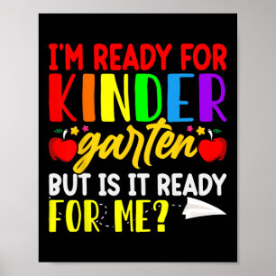 Póster Estoy listo para el primer día de clase de niño de