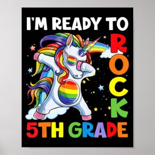 Póster Estoy Listo Para Empezar El Quinto Grado De Vuelta