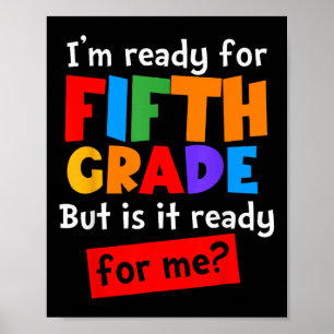 Póster Estoy listo para quinto grado pero está listo para