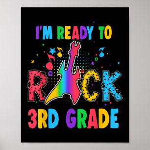 Póster Estoy listo para rockear guitarra de 3er grado de 