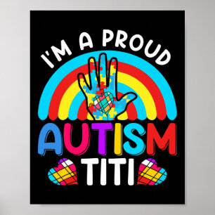 Póster Estoy Orgullosa De Autismo Titi Tía Tía Tía