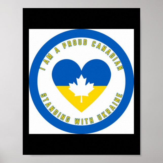 Póster Estoy Orgulloso De Que Canadá Esté De Pie Con Ucra (Frente)