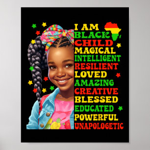 Póster Estoy Orgulloso Niño Negro Americano Africano Por 