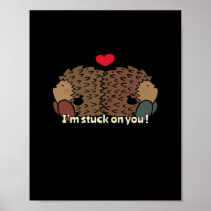 Póster Estoy Pegado a Ti Diseño Romántico Atemporal