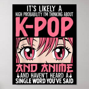 Póster Estoy Pensando En El Funny De Kpop Anime Otaku Kpo