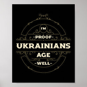 Póster Estoy prueba de que los ucranianos envejecen bien