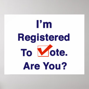 Póster Estoy Registrado para Votar 2024