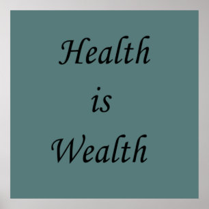 Póster estoy sano, soy una motivación rica