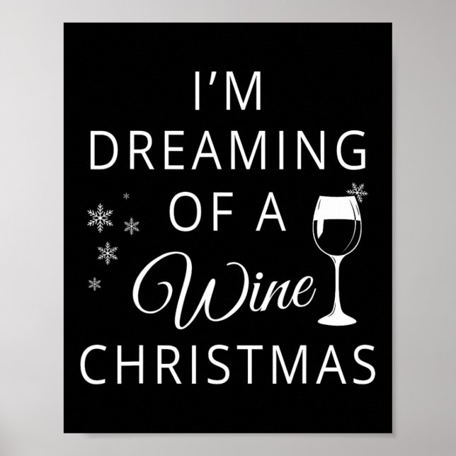 Póster Estoy Soñando Con Una Navidad De Vino (Frente)