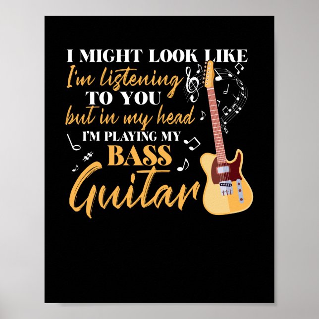 Póster Estoy tocando mi guitarra de culo (Frente)