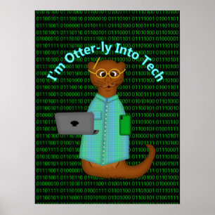 Póster Estoy totalmente metido en tecnología