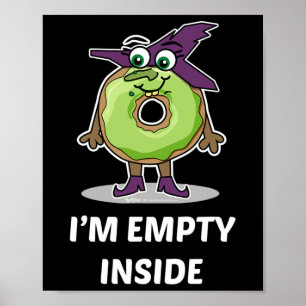 Póster Estoy vacío dentro del diseño de Donut de Hallowee