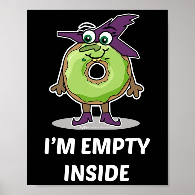 Póster Estoy vacío dentro del diseño de Donut de Hallowee (Frente)
