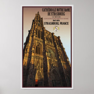 Póster Estrasburgo - Catedral Notre Dame