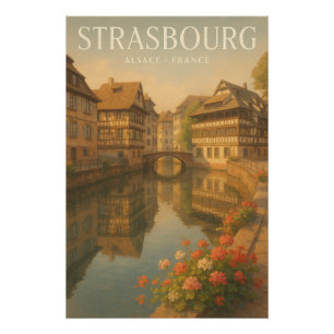 Póster Estrasburgo — ciudad romántica de Francia