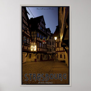 Póster Estrasburgo - Petite France temprano en la mañana
