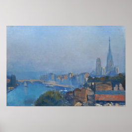 Póster Estrasburgo - Rouen El Sena Y La Catedral