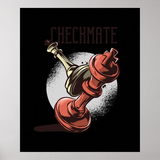 Póster Estrategia de juego del tablero maestro de ajedrez (Frente)