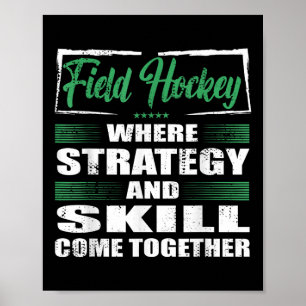 Póster Estrategia y habilidad de deportes de hockey sobre