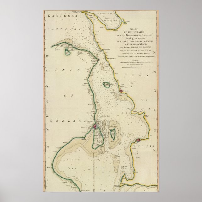 Póster Estrecho de Dinamarca-Suecia (Frente)