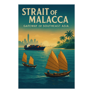 Póster Estrecho de Malaca - Puerta del Sudeste Asiático