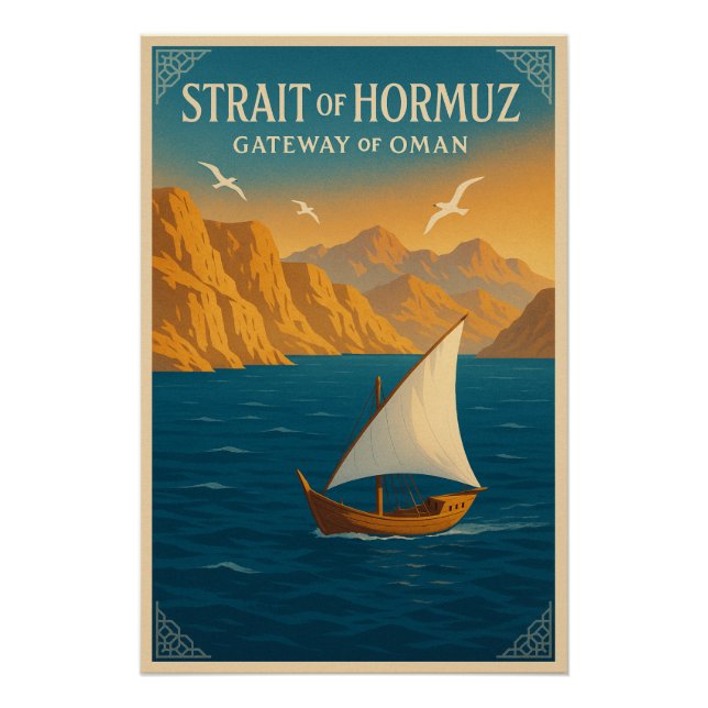 Póster Estrecho de Ormuz - Puerta de Omán (Anverso)