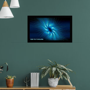 Póster Estrella azul tallada