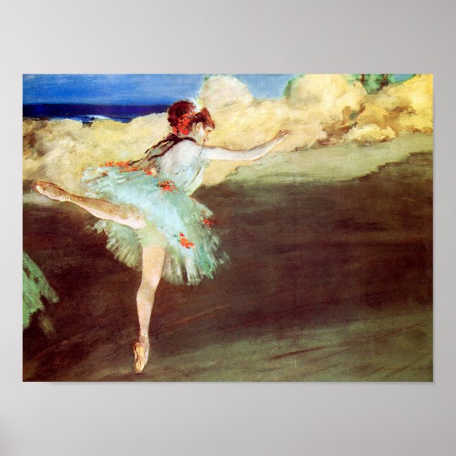 Póster Estrella: Bailarina al punto por Degas (Frente)