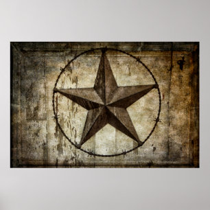 PÓSTER ESTRELLA BARBADA DE TEXAS