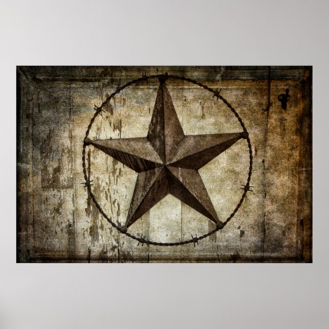 PÓSTER ESTRELLA BARBADA DE TEXAS (Frente)