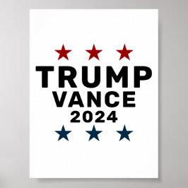 Póster Estrella clásica Trump Vance 2024