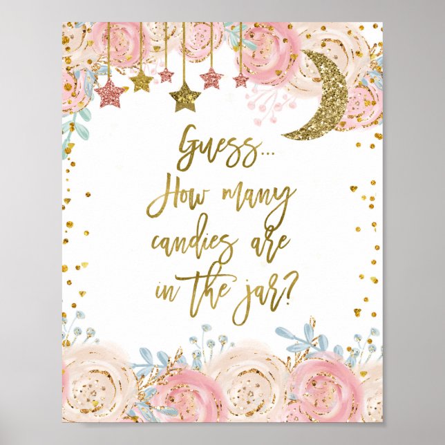 Póster Estrella Cuántos caramelos hay en el Rótulo de tar (Frente)