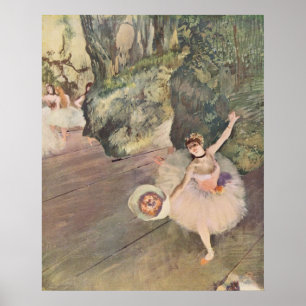 Póster Estrella de Ballet Edgar Degas con Flores 1878 pas