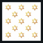 Póster Estrella de David<br><div class="desc">Estrella de David - Disponible en azul u oro. Puede agregar sus propias palabras,  imágenes y/o cambiar el color de fondo utilizando las excelentes herramientas de personalización de Zazzle. Esta imagen está disponible en docenas de otros productos también.</div>