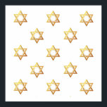 Póster Estrella de David<br><div class="desc">Estrella de David - Disponible en azul u oro. Puede agregar sus propias palabras,  imágenes y/o cambiar el color de fondo utilizando las excelentes herramientas de personalización de Zazzle. Esta imagen está disponible en docenas de otros productos también.</div>