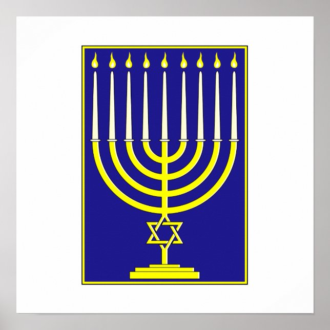 Póster Estrella de David Menorah (Frente)