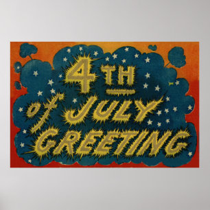 Póster Estrella de explosión de fuegos artificiales