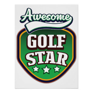 Póster Estrella de Golf Impresionante