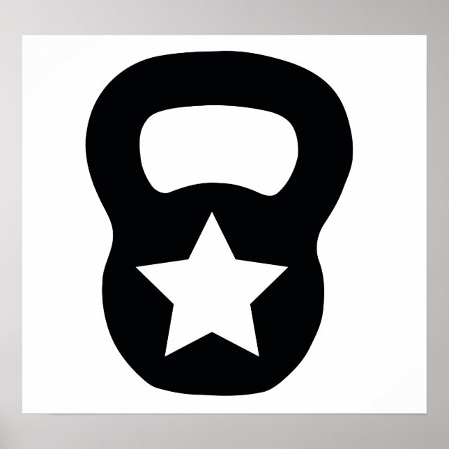 Póster Estrella de Kettlebell (Frente)