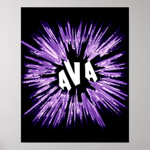 Póster Estrella de nombres de Ava