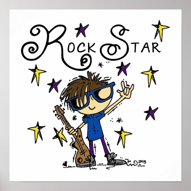 Póster Estrella de rock de Brunette (Frente)