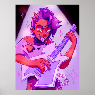 Póster Estrella de Rock Demonio