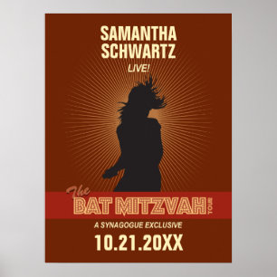 Póster Estrella de rock golpea a Poster Mitzvah en Brown