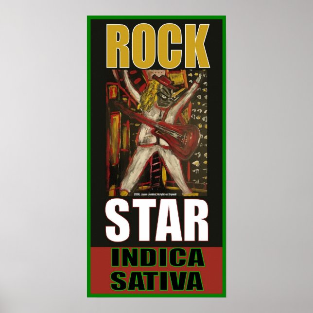 PÓSTER ESTRELLA DE ROCK INDICA SATIVA (Frente)