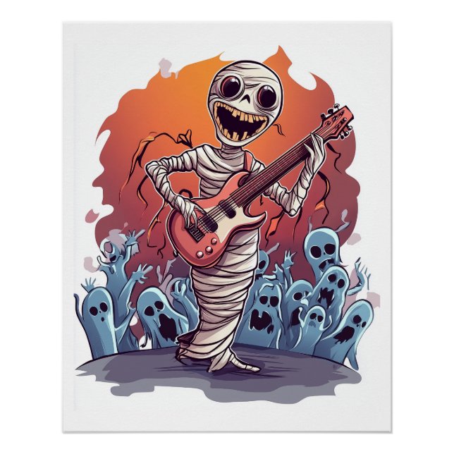 Póster estrella de rock momia (Anverso)